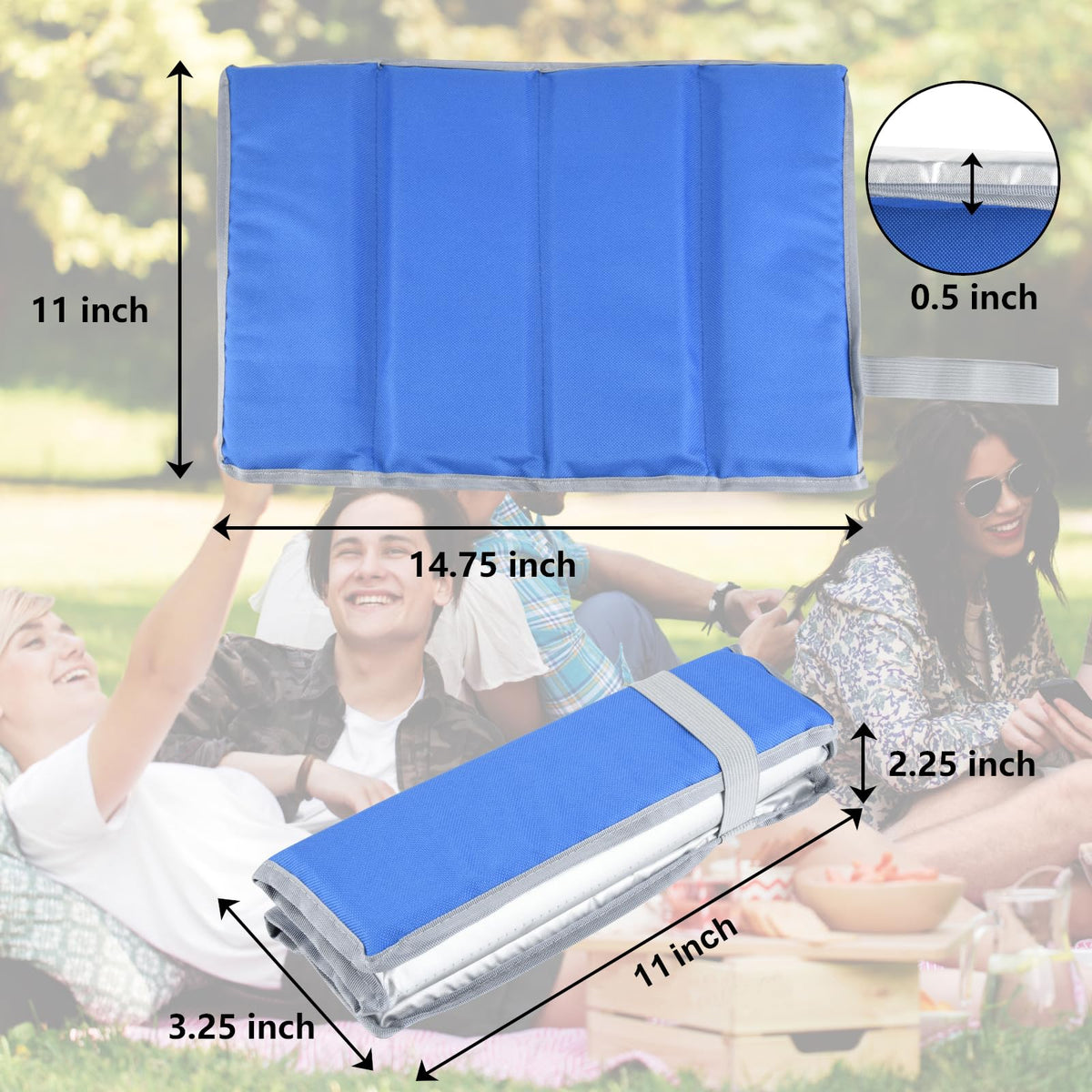 2 Pcs Foldable Foam Seat Cushion W4622