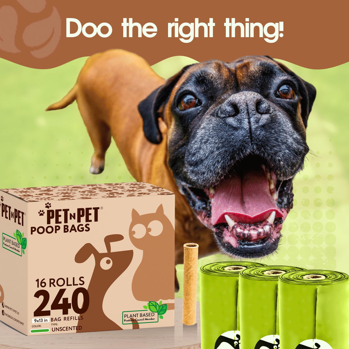 240 Count Plant Based Leak Proof Poop Bags T83219