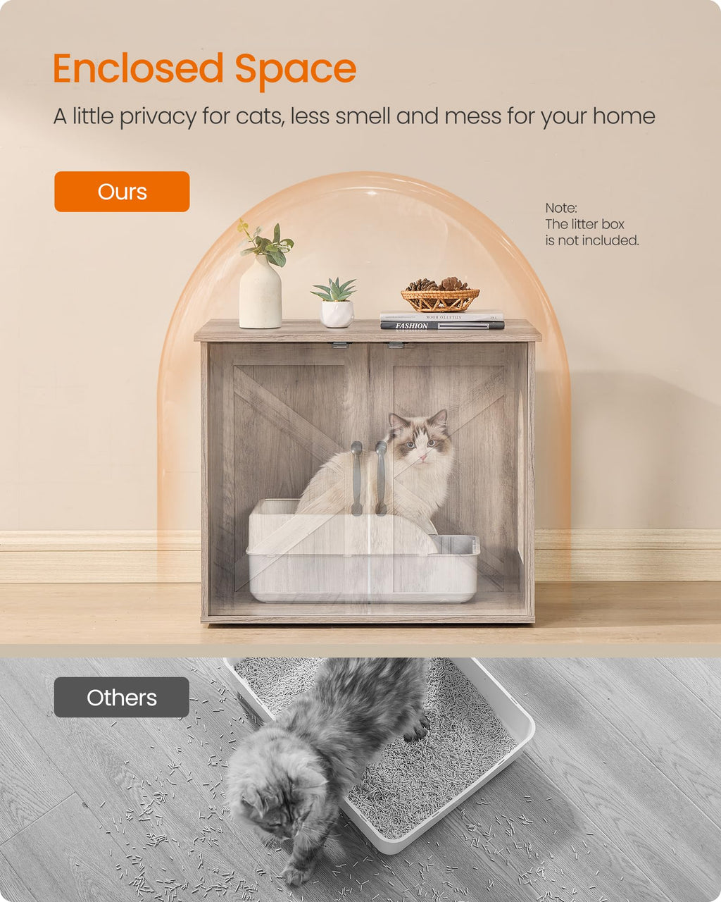 Cat Litter Box Enclosure F7386