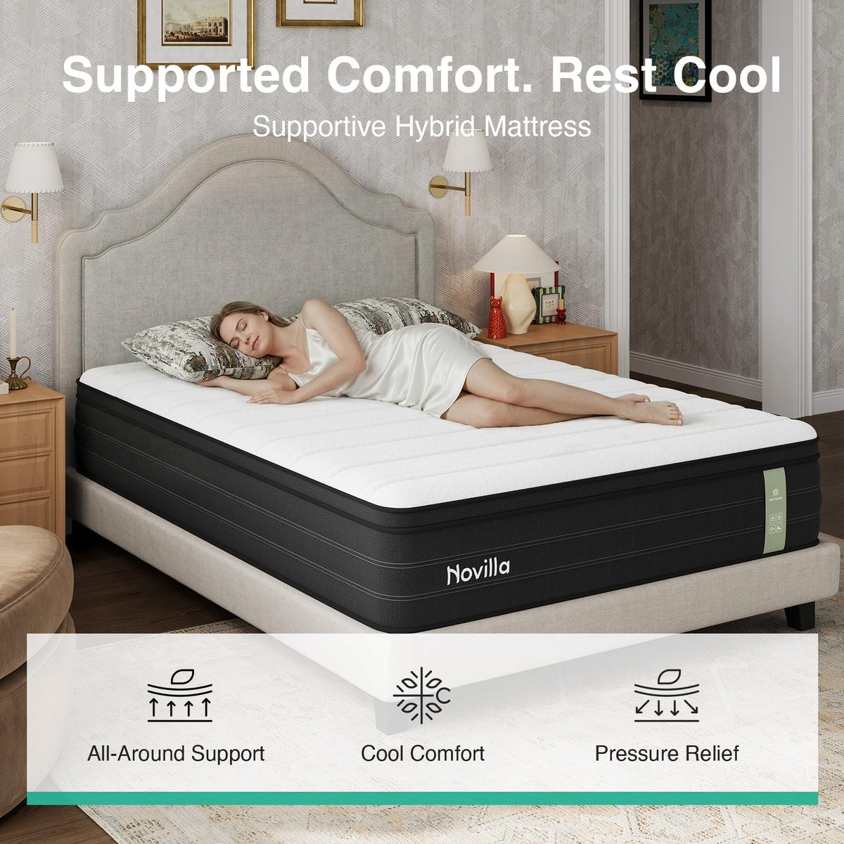 Queen 12 Inch Cooling Hybrid Mattress X927