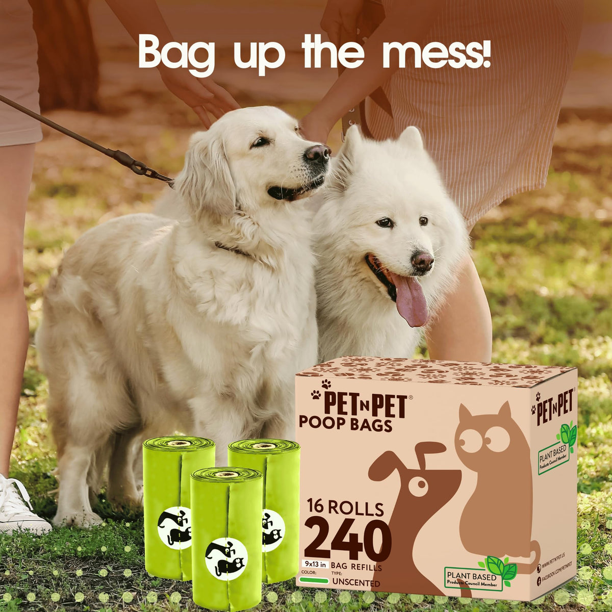 240 Count Plant Based Leak Proof Poop Bags T83219