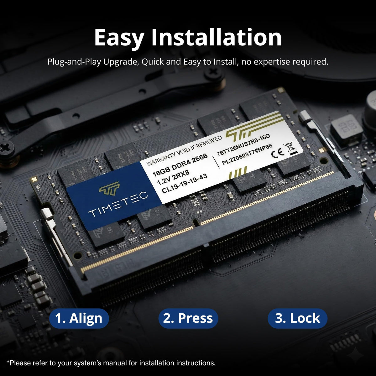 32GB Kit DDR4 2666MHz SODIMM Laptop RAM G161
