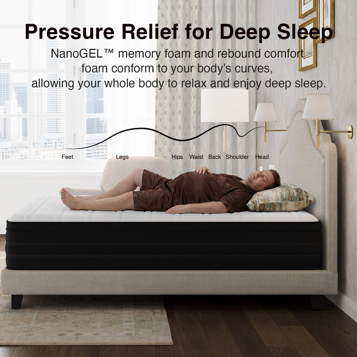 Queen 12 Inch Cooling Hybrid Mattress X927