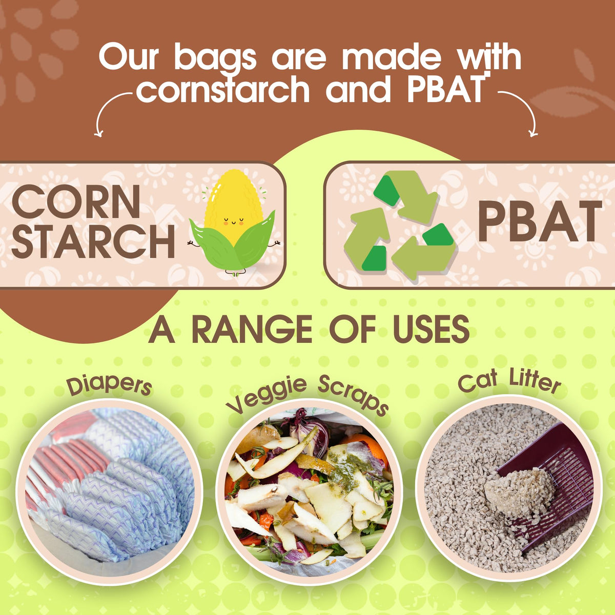 240 Count Plant Based Leak Proof Poop Bags T83219