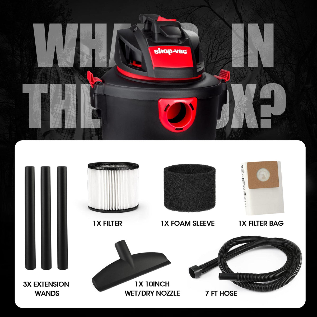 5 Gallon 3.5 Peak HP Wet/Dry Vacuum T283