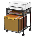 Rolling File Cabinet Cart with Storage Drawer and Lockable Wheels Z265