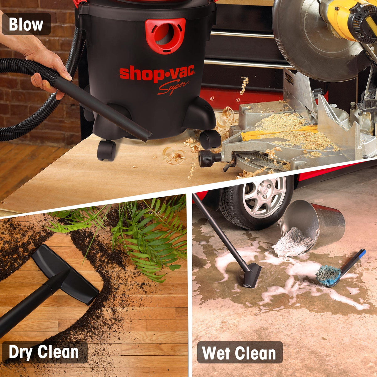 5 Gallon 3.5 Peak HP Wet/Dry Vacuum T283