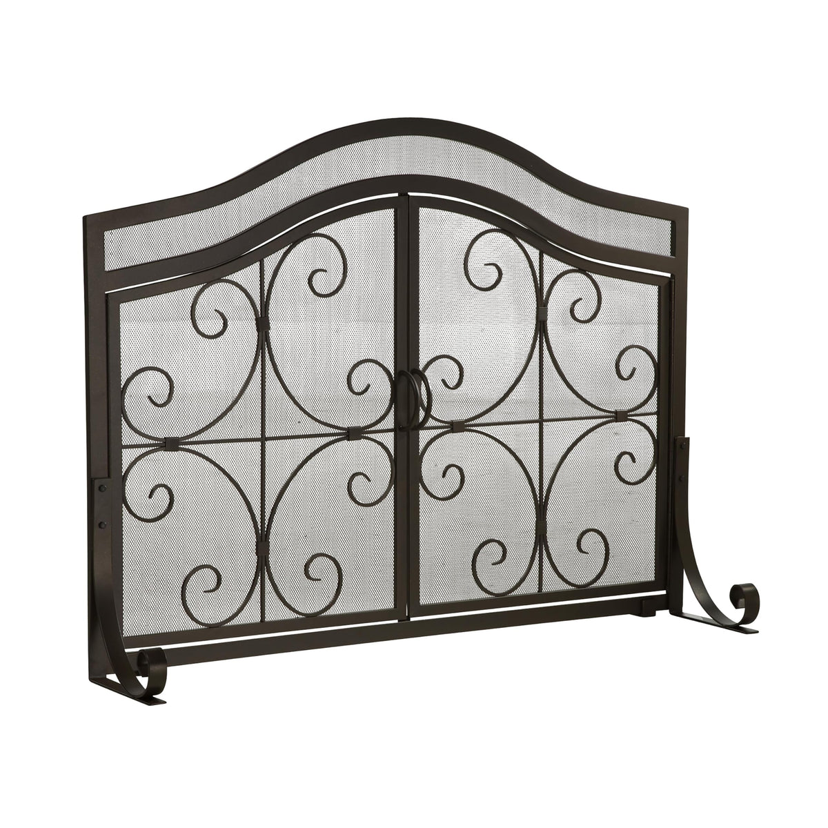 Black Metal Fireplace Screen A32563